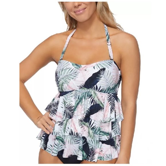 Island Escape Costa Rica Tiered Tankini Top - Picture 2 of 8